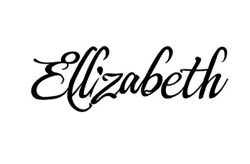 "Elizabeth" tattoo design idea
