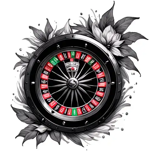 Roulette tattoo design idea