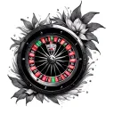 Roulette tattoo design idea