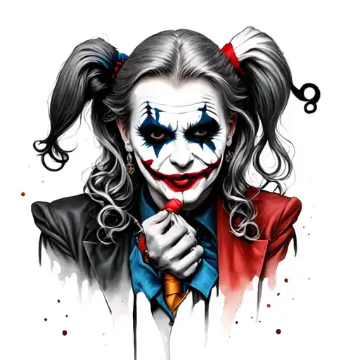 Joker Harley Quinn tattoo design idea