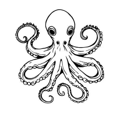 sailor jerry style octopus for shoulder tattoo design idea