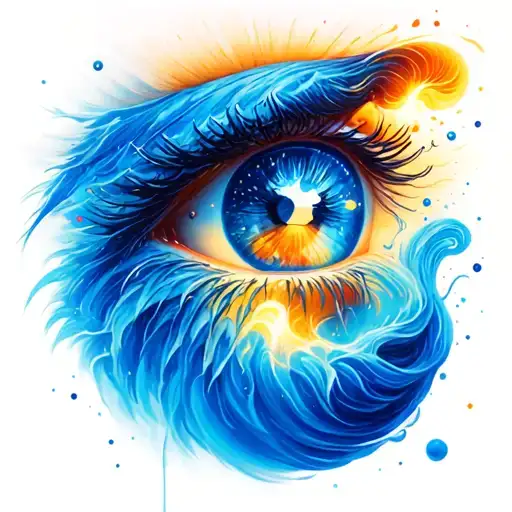 blue comet tattoo design idea