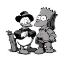 scrooge McDuck richie rich bart simpson tattoo design idea
