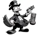 scrooge McDuck richie rich bart simpson tattoo design idea