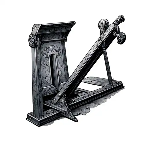 Guillotine tattoo design idea