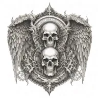 death angel love family strength courage bravery honor tattoo design idea