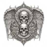 death angel love family strength courage bravery honor tattoo design idea