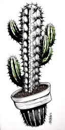 Cactus tattoo design idea