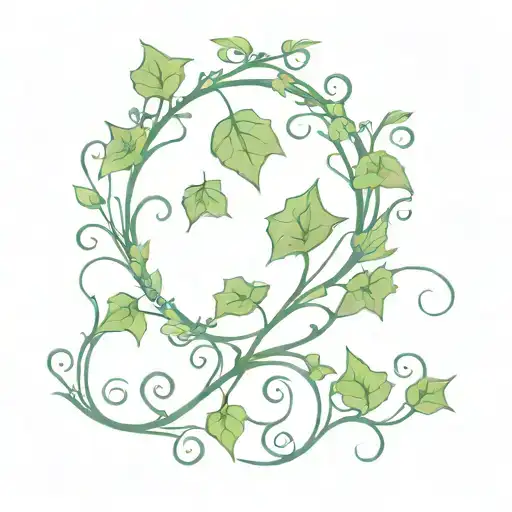 manor wrapped with ivy vines tattoo design idea