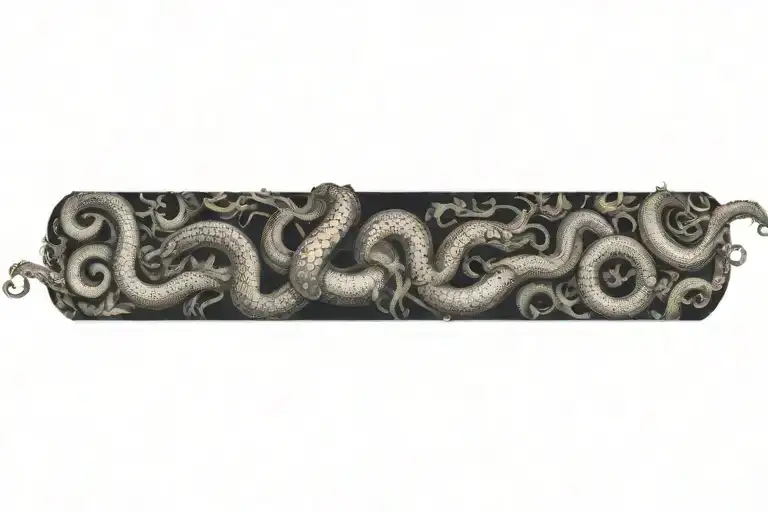 tentacles and snakes wrapping gustave dore style tattoo design idea