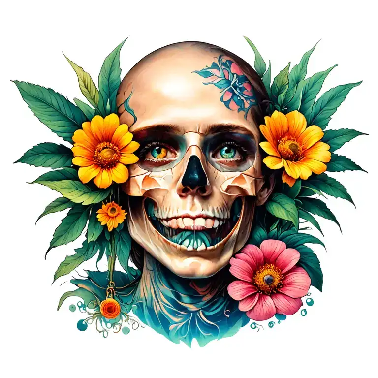 overcoming addiction tattoo design idea