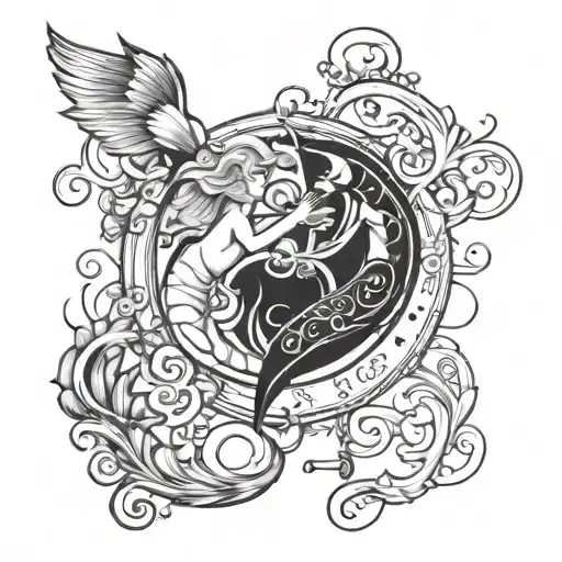 pisces libra tattoo design idea