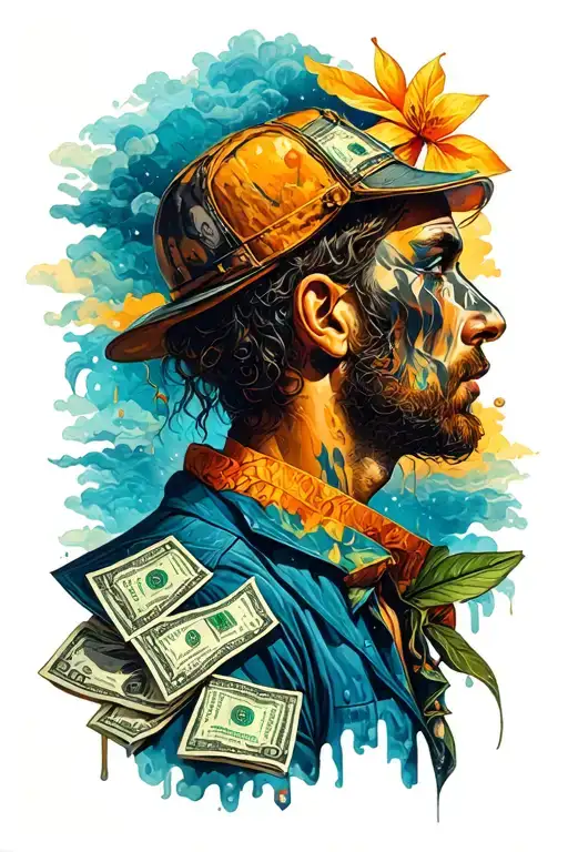 calm, discipline, patience, never give up, strategic day trader tattoo design idea