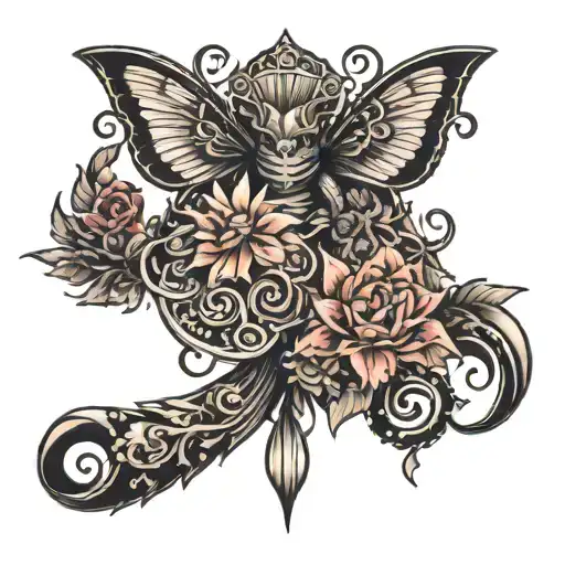 dark to light tattoo design idea