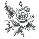 carnation and jupiter  tattoo design idea