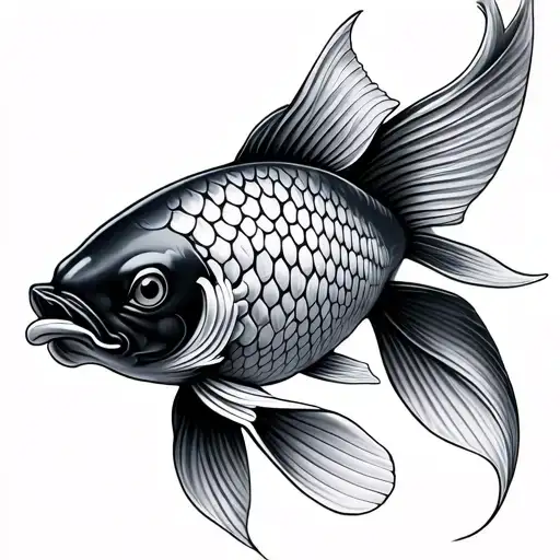 pez koi tattoo design idea