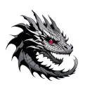 dragon with ruby eye tattoo design idea