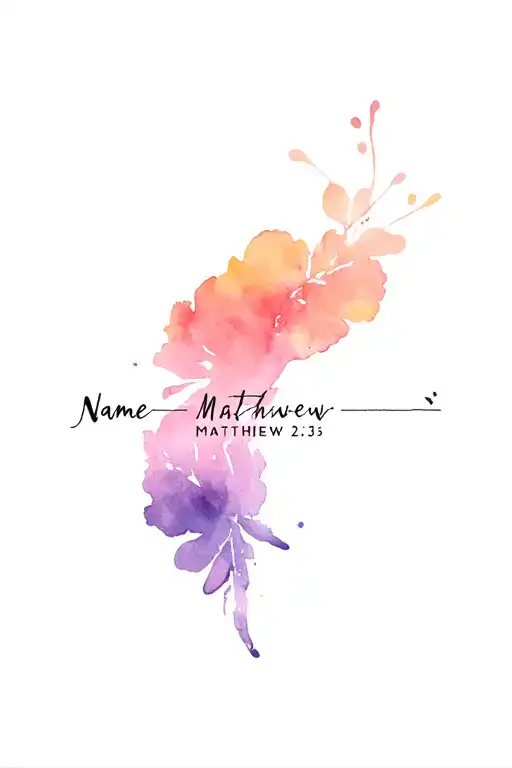 name Matthew 25:23 arm tattoo tattoo design idea