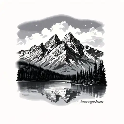 Grand Tetons tattoo design idea