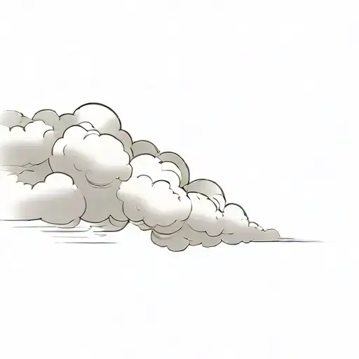 Coverup Clouds and Smoke tattoo design idea