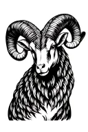 Japanese ram tattoo design idea