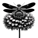 Dragonfly Dandelion tattoo design idea