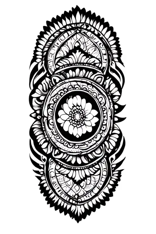 Filipino tribal mandala tattoo design idea