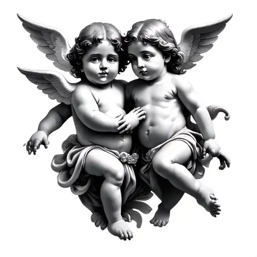 cherubs tattoo design idea