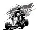 Go Kart without driver tattoo design idea