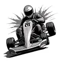 Go Kart without driver tattoo design idea
