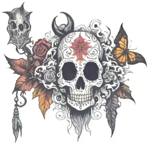 depression alone and about pushing tattoo design idea