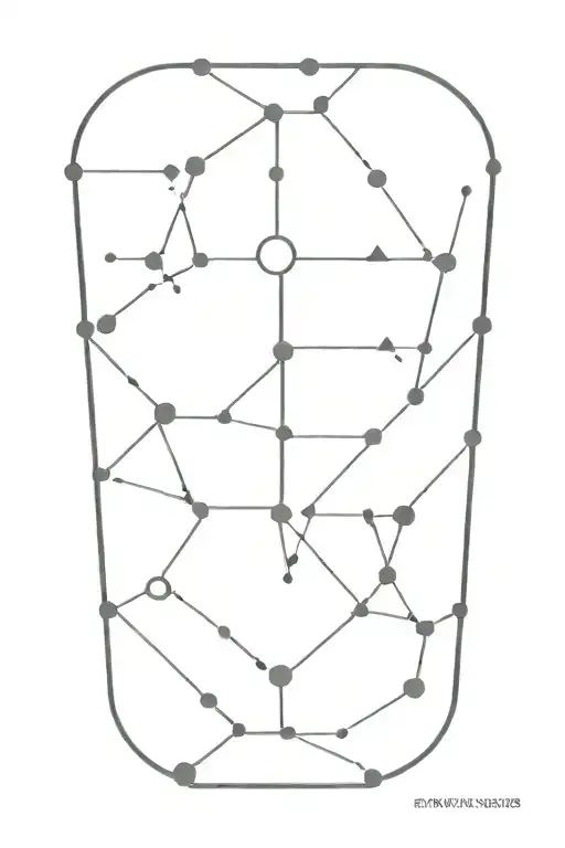 A minimalist geometric constellation tattoo incorporating binary code elements tattoo design idea