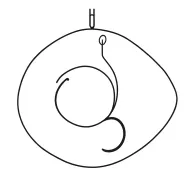 circle hook tattoo design idea