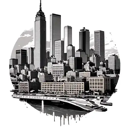 Cleveland Skyline tattoo design idea