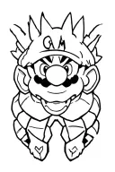 n64 Mario facing off against bowser overlooking all tattoo design idea