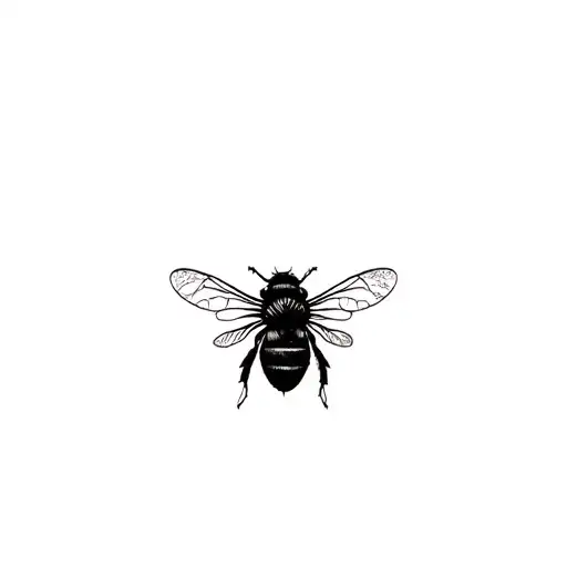 small bumble bee tattoo design idea