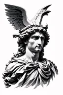 Greek God Apollo portrait tattoo tattoo design idea