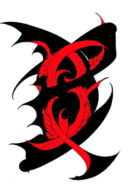 nephilim dark avant-garde strange tattoo design idea