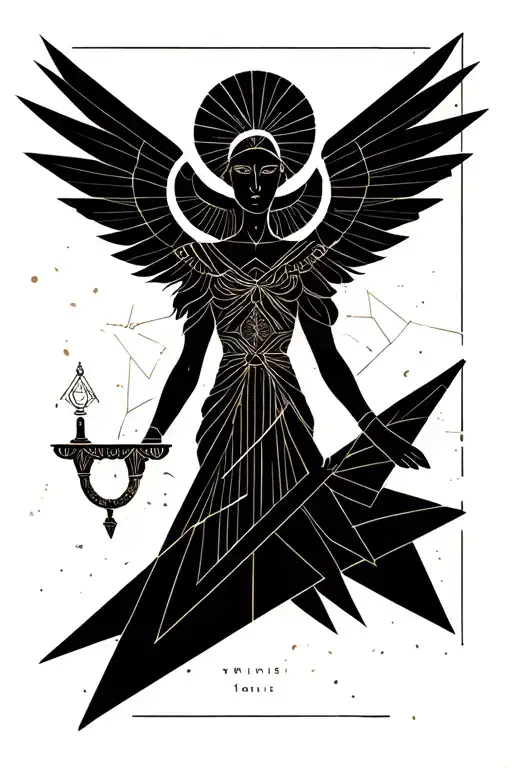 Themis s the goddess tattoo design idea