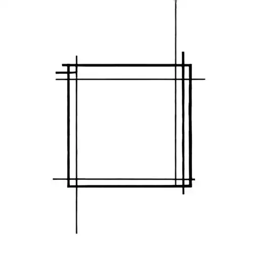 3 sideways squares horizontally lined up  tattoo design idea