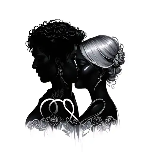 444 with the infinity sign couple tattoo design idea