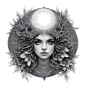 winter solstice tattoo design idea