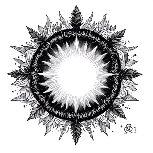 winter solstice tattoo design idea