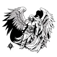 archangel uriel tattoo design idea
