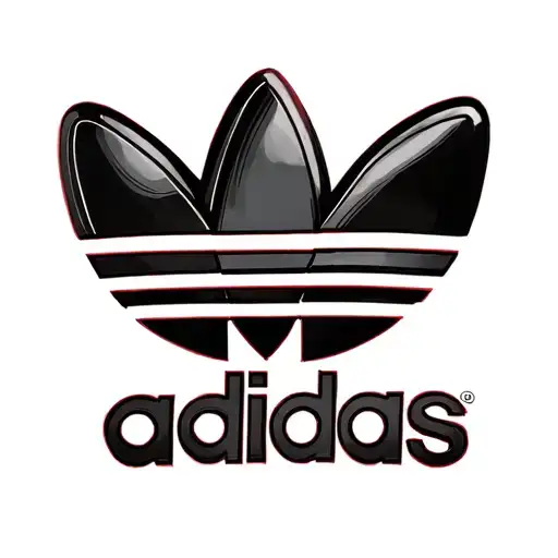 adidas red stripes with black outline from middle to left chest tattoo design idea