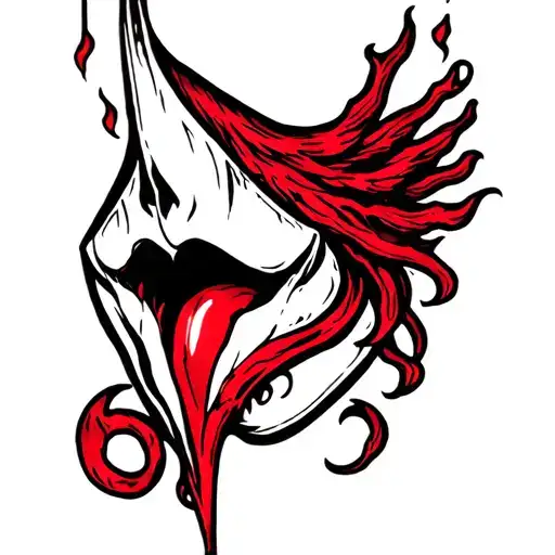 Lucifer tear drop tattoo design idea