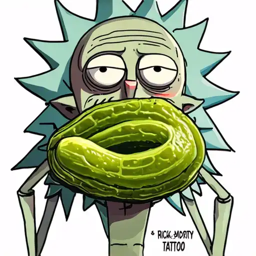 Pickle Rick & Morty tattoo design idea