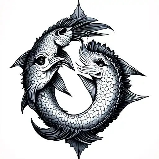 Sagittarius And Pisces tattoo design idea