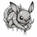 stich, minimalistic tattoo design idea