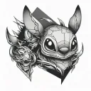 stich, minimalistic tattoo design idea